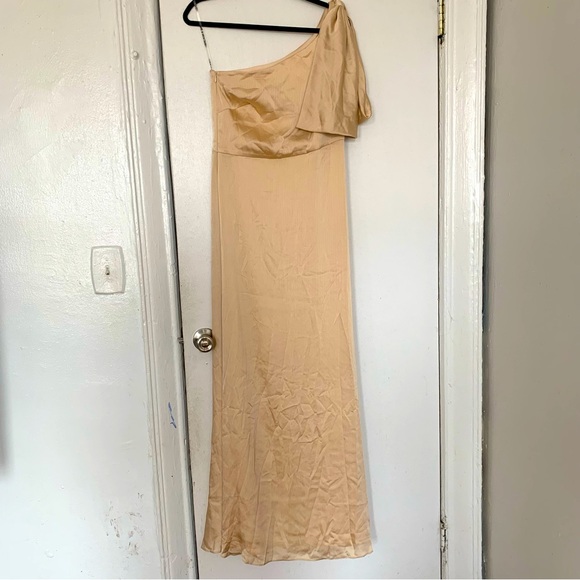 SACHIN & BABI Chelsea Bow Gown Champagne size 8 NWT - Picture 4 of 14